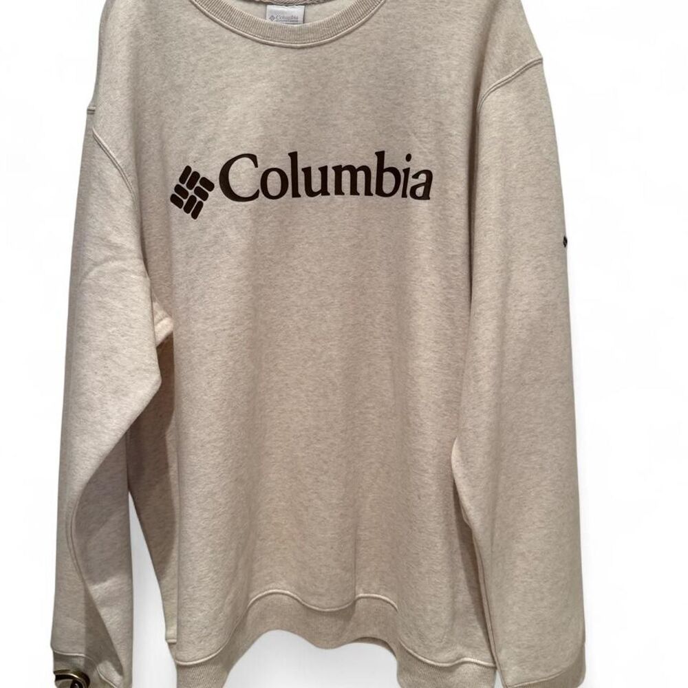 Columbia-sportswear Men's Cream and Tan Sweatshirt